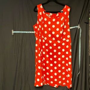 Red polka dot dress